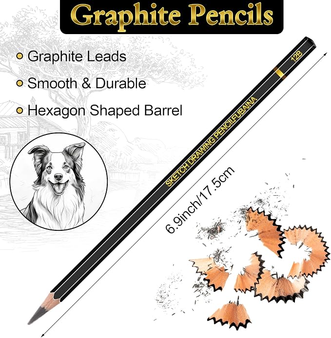 360 Pcs Drawing Sketching Pencil Set Professional Graphite Charcoal Gift Bulk - Image 2