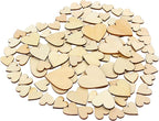 DERAYEE 100Pcs Unfinished Wooden Hearts - Image 6