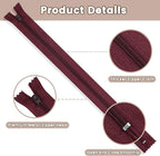 Zippers for Sewing, DOITEM Nylon Coil Zippers - Image 3