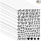3040Pcs 20 Sheets Small Letter Number Stickers, 0.5inch Colorful Self-Adhesive by Unknown