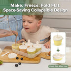 haakaa Silicone Popsicle Molds for Kids, Collapsible Ice Pop Molds - Image 4