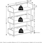 Furinno Turn-N-Tube 3-Tier Display Shelf, Storage Shelves, Book Shelf, Open - Image 3