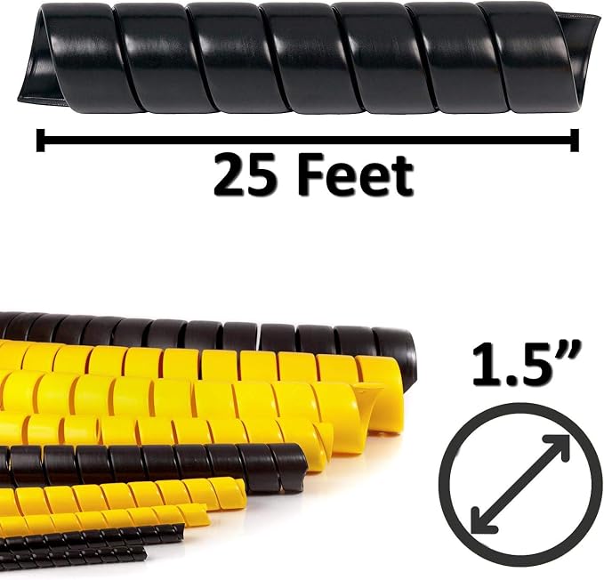 Electriduct 1.5 Inch Heavy Duty Spiral Wrap HDPE Flexible Plastic Cable Sleeve - Image 3
