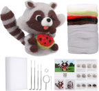 JUPEAN Needle Felting Kit Needle Felting Supplies Raccoon Animal by Jupean