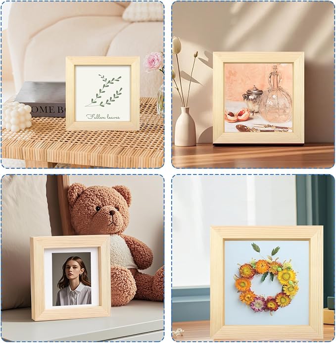 FSWCCK 5 Pack 6 x 6 inch Wood Panel Boards, Unfinished Wood Canvas Panels - Image 4