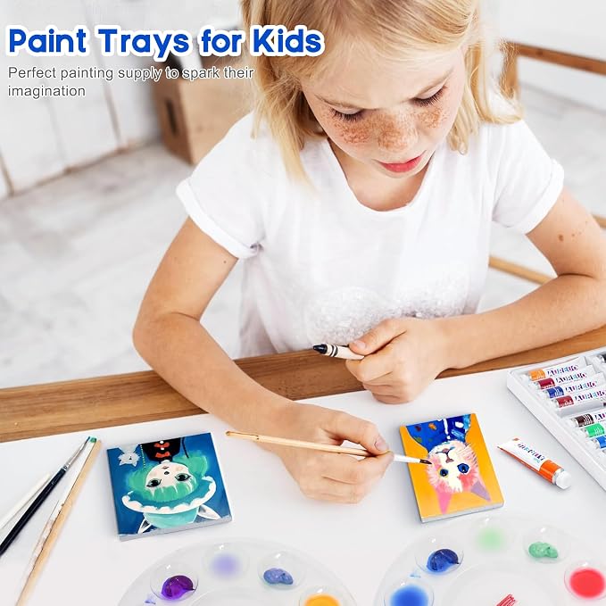 28Ps Clear Paint Tray Palettes Plastic - Image 5