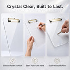 2 Pack Clear Acrylic Clipboard, 12.5 x 9 in | 2mm hard acrylic, not PP/PS; - Image 2