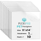 11"x14", Flexible PET Plexiglass Sheets | Transparent, shatter-resistant by PlexiPro