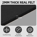 6PCS Large Self Adhesive Felt Sheet, 13.4"x10.8", 2mm Thick Stiff Black Felt - Image 3