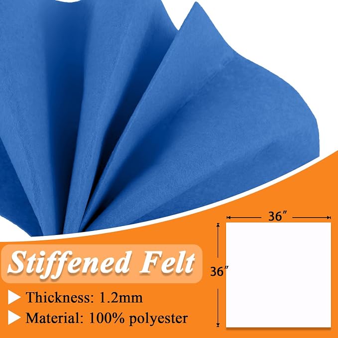 IONTACH 36" X 36" Stiff Felt Fabric 1.2mm Thick | Felt Sheet - Image 3
