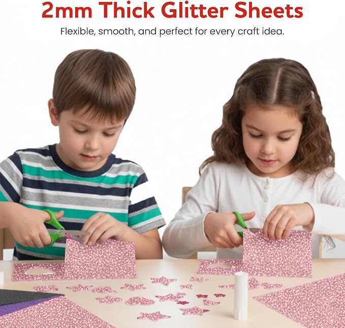 Self-Adhesive Glitter EVA Foam Sheets - Image 4
