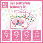 40Pcs Sleepover Party Supplies for Girls Pajama Birthday Plates and Napkins - Image 4