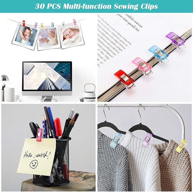 Sewing Clips 100 Pcs Quilting Clips 80 Small +20 Large Fabric Clips Assorted - Image 5