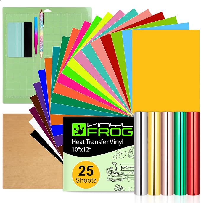 VINYL FROG 30PCS Heat Transfer Vinyl Bundle by VINYLFROG