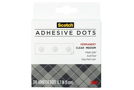 Scotch Adhesive Dots, 0.3 inches, 300 Dots/Pack, Easy Dispensing, Photo-Safe - Image 2