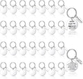 Gisafai 30 Pcs Silver Engravable Metal Keychain Blanks Laser Graduation by Gisafai