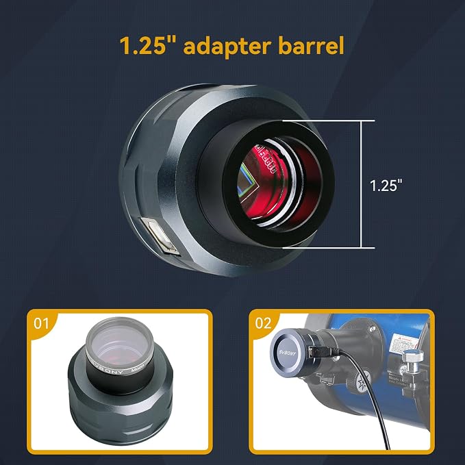 SVBONY SV105 Telescope Camera, 1.25" USB2.0 IMX307 CMOS Color Astrophotography - Image 3
