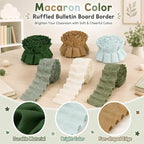 6 Rolls 40 Ft Ruffled Bulletin Board Borders Back to School Classroom Decor - Image 3