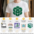 VinylRus Puff Heat Transfer Vinyl-12” x 5ft Green Heavy Duty Puff Iron on Vinyl - Image 3