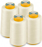 AK Trading CO. 4-Pack Ivory All Purpose Sewing Thread Cones of High Tensile by Fabrics%7CEventDecor%7CCrafts%7CUpholsteryFoam