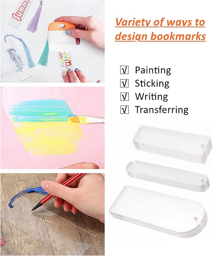 30Pcs Clear Acrylic Bookmark Blanks - Image 4