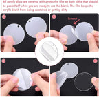 Acrylic Keychain Blanks, Audab 50pcs Clear Keychains - Image 3