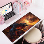 Japanese Desk Mat Dragon Castle Desk Pad Game Aesthetic Mouse Pad Large Gaming - Image 6