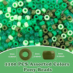 1100Pcs Pony Beads, Beads for Jewelry Making, Friendship Bracelet Bead - Image 2