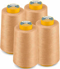 AK Trading 4-Pack Light TAN All Purpose Sewing Thread Cones of High Tensile by Fabrics%7CEventDecor%7CCrafts%7CUpholsteryFoam