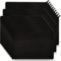 Koolmox 30 Makeup Bags in Bulk, 9x7 Large Plain Black Canvas Pouch by Koolmox