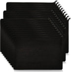 Koolmox 30 Makeup Bags in Bulk, 9x7 Large Plain Black Canvas Pouch by Koolmox