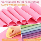 XSEINO 12 Rolls 8"x35" 1.4mm Thick Soft Felt Fabric Sheet 12 Assorted Macarone - Image 5