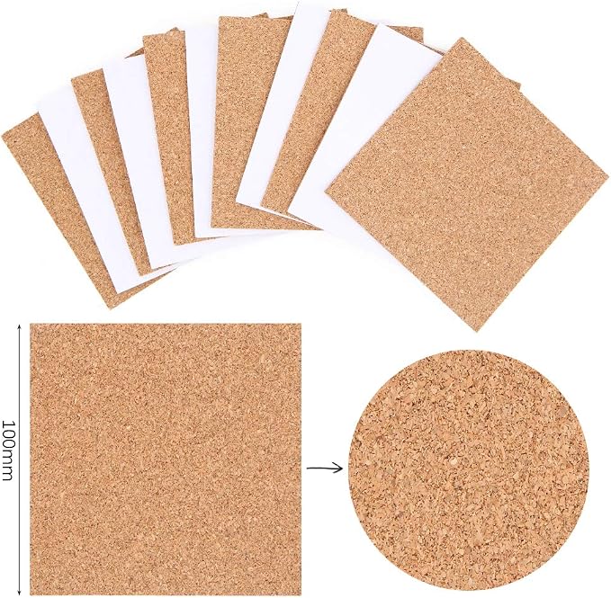 40 Pcs Square Self-Adhesive Cork Sheets - Image 5