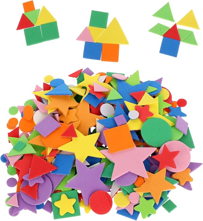 313 Pcs Foam Shape Stickers Assorted Colors Self Adhesive Foam Geometric Shape by Unknown