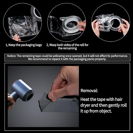 Art3d Double-Sided Tape, Washable - Image 6