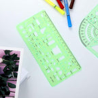 6 Pieces Plastic Measuring Templates Building Formwork Stencils Geometric - Image 6
