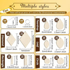 HAPY SHOP 300 Pieces Unfinished Wooden Earrings - Image 2