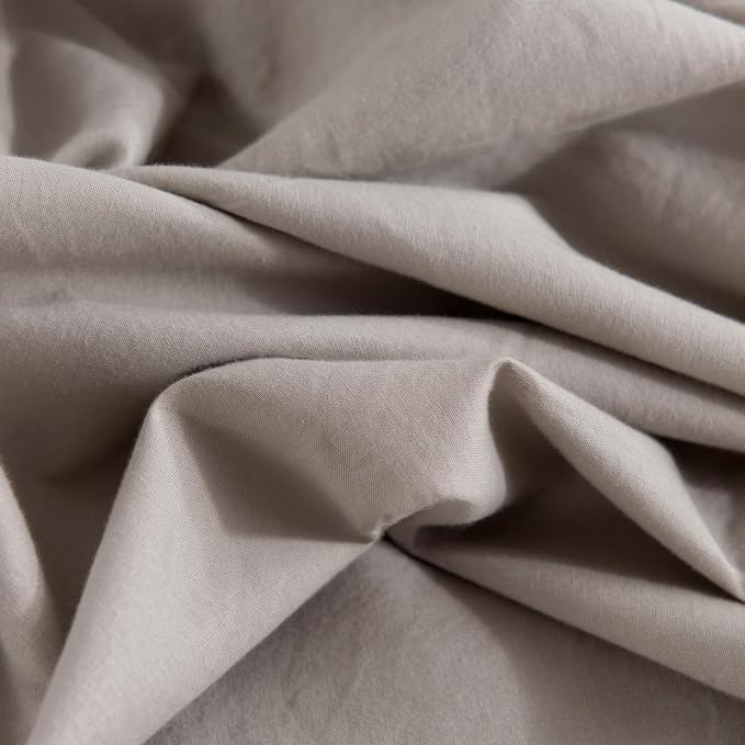 NEXHOME PRO Duvet Cover Set 100% Washed Cotton Super King 108"x98", Organic - Image 8