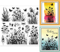 GLOBLELAND Flowers Grass Reeds Clear Stamps by GLOBLELAND
