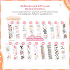 Kaciola 36 Sheets Booklover Theme UV DTF Bookmark Wraps, Acrylic Bookmark - Image 3