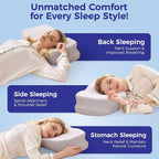 Cervical Neck Pillow for Sleeping, Ergonomic Side Sleeper Pillow, Memory Foam - Image 5