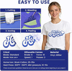 Blue Glitter HTV Heat Transfer Vinyl - Image 2