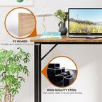 PayLessHere | 32 Inch Computer Desk | Brown | Office Desk - Image 4