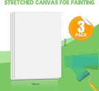 ESRICH Stretched Canvas for Painting 16x20 Inch, Triple Primed Acid-Free Cotton - Image 2