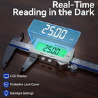 Preciva Backlight Digital Caliper, 6 Inch Rechargeable Electronic Micrometer - Image 3