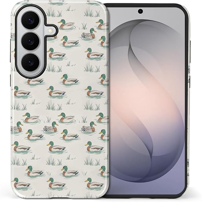 for Samsung Galaxy S26 Case, Cute Duck Pattern Glossy 2 in 1 Shockproof Bumper - Image 2