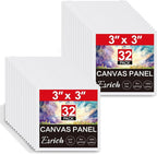 ESRICH 3x3IN Small Canvases for Painting, 32 Pack Mini Canvas Boards Cotton by ESRICH