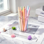 Piochoo Aesthetic Pens, No Smudge Quick Dry Smooth Writing Pens, Cute Black Ink - Image 6
