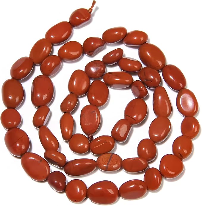 HAAMIIQII Natural Red Jasper Pebble Stone 5-8mm Small Irregular Freeform by HAAMIIQII
