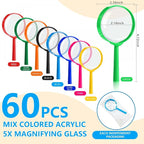 SenseYo 60 PCS Magnifying Glass 5X Mini Kids Magnifying Glass - Image 2